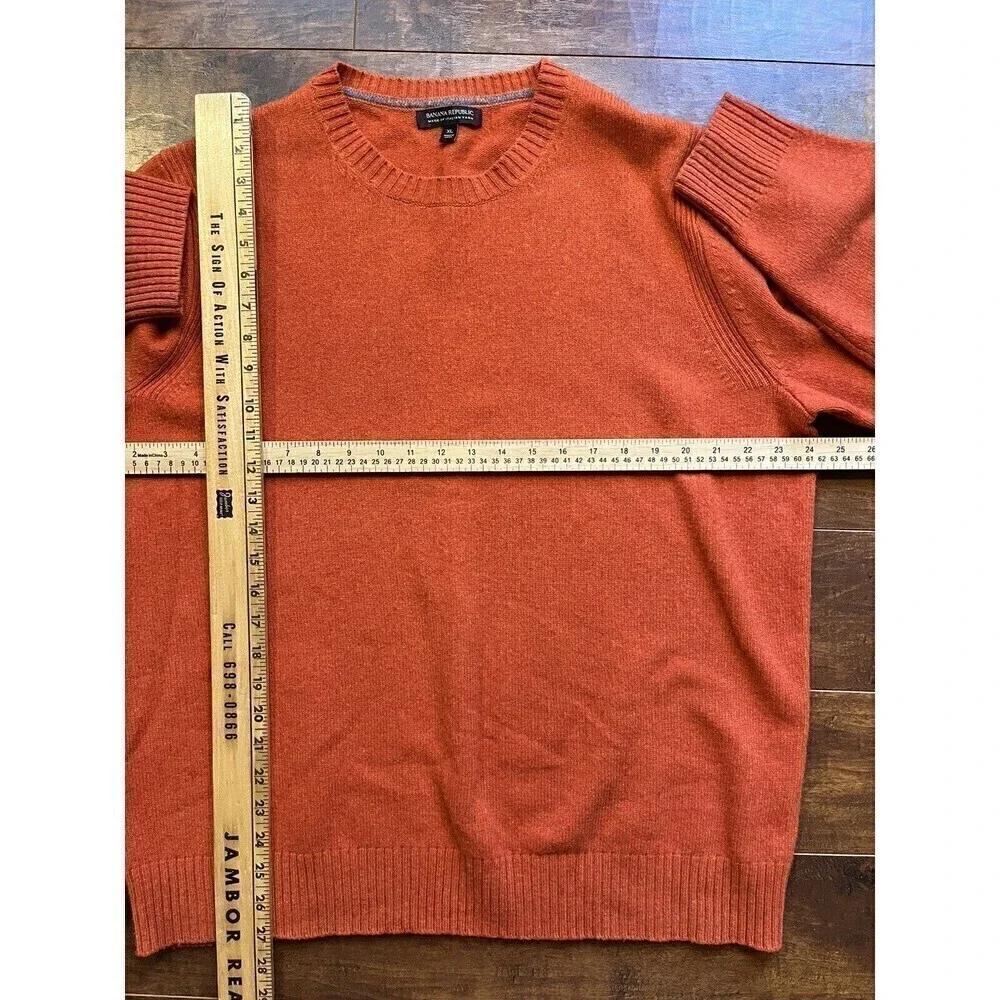 Banana Republic Mens V-Neck Italian Yarn V-Neck Pull Over Sweater XL